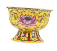 VICASKY Ciotola Offerta Buddhista Smaltata Alta Resistente Decorazione Tempio Meditazione