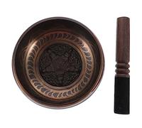 VICASKY Ciotola Tibetana Per Meditazione e Yoga Con Bastone in Legno Ciotola Da Suono Cristallino Per Rilassamento e Terapia Sonora Accessori Per Meditazione Buddhista