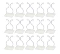 VICASKY Clip da Giardino Autoadesive 100 Pezzi in Resina Bianca Ganci per Piante Rampicanti da Parete Adesivo Resistente Supporto per Piante da Interno ed Esterno e Viti