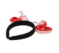 VICASKY Clip per capelli di serpente in cartone animato Inc. bambino leggero fascia per capelli di serpente accessorio divertente ciondolo a forma di serpente per la creazione di gioielli rosso