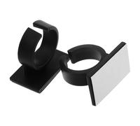 VICASKY Clip per Microfono 2 Pezzi, Morsetto Portabandiera in Plastica Resistente con Adesivo, Accessori per Microfoni Portatili per Interviste Professionali e Uso Giornalistico