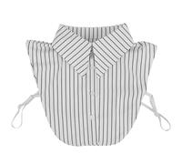 VICASKY Colletto Finto da Donna a Righe Bianche, Cotone, Rimovibile | Uso Quotidiano e Commuting, Stile Elegante e Sofisticato, Colore Bianco, Adatto a Donne