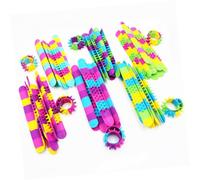 VICASKY Confezione da 6 braccialetti in silicone alla moda, per bambini, comodi e sicuri, colore casuale