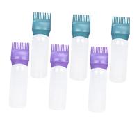 VICASKY Confezione da 6 flaconi di applicatore per tinture per capelli con pettine radicale, pratico flacone per pettine, per la colorazione dei capelli e la cura per la casa