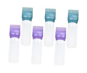 VICASKY Confezione da 6 flaconi di applicatore per tinture per capelli con pettine radicale, pratico flacone per pettine, per la colorazione dei capelli e la cura per la casa