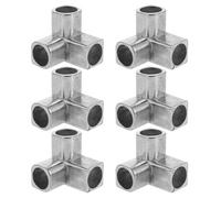 VICASKY Connettore a 3 Vie per Asta Dell’Armadio in Lega di Alluminio 16 MM Giunto a T Multiuso per Scarpiera e Asciugatrice in Tela Set da 6 Pezzi Accessori per Ferramenta Mobili per