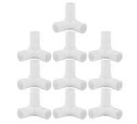 VICASKY Connettore a Giunto a 3 Vie per Asta Armadio 12mm, Kit 10 Pezzi in Plastica Resistente per Scaffali Scarpe e Mobili, Accessori per Organizzazione Armadi Fai da Te, Ottimizzazione