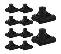 VICASKY Connettori a T in Plastica Neri 19,2 Mm 10 Pezzi, Giunti per Tubi per Montaggio Recinzioni Box, Accessori Fai da Te per Tende Animali e Mobili di Sicurezza