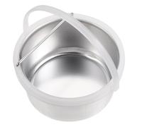 VICASKY Contenitore Scaldacera in Alluminio Manico Design Ergonomico, Pentolino Fusione Cera ad Alta Efficienza per Macchine Sciogli Cera Argento
