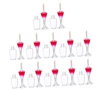 VICASKY Contenitori Vuoti Tubetti Ricaricabili per Lucidalabbra 24 Pezzi a Forma di Bicchiere da Vino in Plastico Buona Tenuta e Creazione di Gloss per Uso Quotidiano