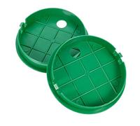VICASKY Coperchio per Scatole di Valvole di Irrigazione Rotondo in Plastica Resistente, 2 Pezzi, Sostituzione per Impianti di Irrigazione a Pioggia, Facile Montaggio e Protezione Collettor
