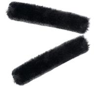 VICASKY Copricalcagno Staccabile Nero Grande in Peluche per Pantofole Donna | Decorazione Morbida Invernale, Facile da Applicare, Comfort Aggiuntivo, per Scarpe da Giardino e Pantofole