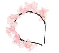 VICASKY Copricapo a Farfalla Farfalle Archetto Per Antenna a a Fascia Arcobaleno Fascia a Per Carnevale Per Donne Per Da Donna Plastica Rosa