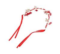 VICASKY Copricapo Nuziale Ballo Studentesco Gruppo Musicale Reale Accessorio Per Da Sposa Accessori Per Da Sposa in Oro Strass Dea Spose Lega Di Zinco Rosso