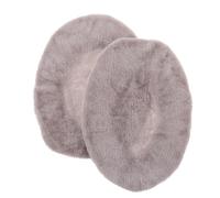 VICASKY Copriwater Morbido Peloso Lavabile in Lavatrice, Copriwater Elastico per Sedile Rotondo e Oblungo, Set 2 Pezzi Antipolvere per Bagno Casa Inverno