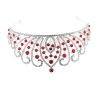 VICASKY Corona da sposa in stile barocco, con strass, per matrimoni, feste e spettacoli sul palcoscenico, per occasioni speciali
