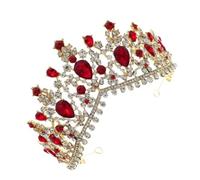 VICASKY Corona Nuziale Barocca Vintage in Strass e Perle Copricapo da Sposa Leggero e Resistente Accessorio Chioma per Matrimoni Feste e Cerimonie