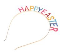 VICASKY Corona Tiara coniglietto pasquale fascia per feste di compleanno, fascia per capelli con lettere colorate pasquali copricapo pasquale copricapo per adulti fascia per la Pasqua