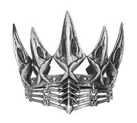 VICASKY Corona Vintage Gotica Argento per Cosplay Party, Accessorio Leggero in Rp Resistente a Deformazioni e Sbiadimenti, Design Delicato per Feste e Balli in Maschera