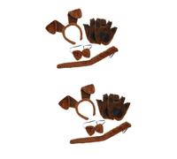 VICASKY Costume per cani, 2 pezzi, con fascia per cani, guanti e papillon, per carnevale, Halloween, feste di compleanno e giochi di ruolo
