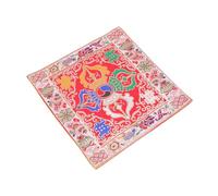 VICASKY Cuscinetto Antiscivolo Doppio Per Ciotola Sonora Tibetana Resistente Ricamo Decorativo, Cuscino Per Campana Religiosa Buddhismo, Accessorio Per Meditazione e Preghiera