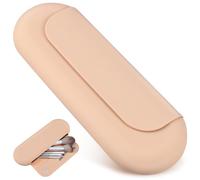 VICASKY Custodia per Pennelli in Silicone Apertura una Mano, Design e Colore Khaki, la Routine Quotidiana i Viaggi