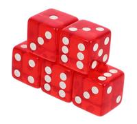 VICASKY Dadi da gioco in 5 pezzi, in cubi trasparenti, per giochi da tavolo, feste, oggetti di scena, facilmente portatili, per casa, bar, feste di famiglia