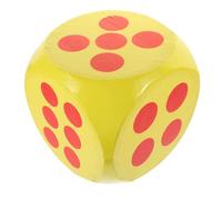 VICASKY Dado di Schiuma Gigante Giallo a 6 Facce Porta Gioco Giocattolo Educativo Portatile per Bambini e Adulti Adatto per Insegnamento in Feste