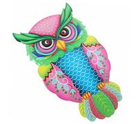 VICASKY Decorazione Murale a Forma di Gufo in Ferro Blu, Scultura da Parete Resistente per Giardino e Soggiorno, Appendino Artistico da Esterno Finiture Dettagliate