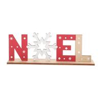 VICASKY Decorazione Natalizia in Legno con Fiocco di Neve - Lettera Noel per Centrotavola e Ornamenti Festivi - Ideale per Tavola di Natale e Feste di Fine Anno