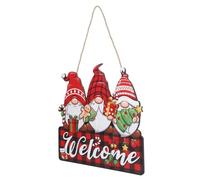VICASKY Decorazione Natalizia in Legno con Volto Insegna da Appendibile per Natale Festivo per e Party Decorazione Accogliente e Festosa per Esterni