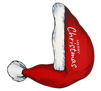 VICASKY Decorazione natalizia per porta carino cappello di Babbo Natale cornice per porta ornamento per occasioni festive per la progettazione di un'atmosfera natalizia invitante