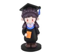 VICASKY Decorazione Torta Laurea Dottorato Statuina Cake Topper Morbido Ragazza Laureata Centrotavola Resistente per Celebrazioni College e Festa Diploma