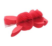 VICASKY Decorazioni Pasquali a Nido d'Ape Coniglietto Sospese, Centrotavola a Tema Pasqua Rosso Intenso per Feste Domestiche, Eventi Scolastici e Riunioni di Quartiere