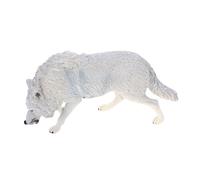 VICASKY Di Bruno Nordamericano Mini Scultura Di Giocattolo Animale Selvaggio Animale Di Simulazione Figurine Di Di Plastica Abs Bianca