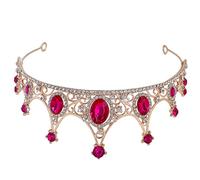 VICASKY Di Diamanti in Cristallo Compleanno Tiara Nuziale Festa Nuziale Accessori Per Da Sposa Per Le Spose Futura Sposa Decorazioni Per Matrimoni Nozze Lega Di Zinco Roseo