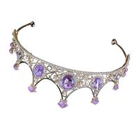 VICASKY Di Diamanti in Cristallo Tiara Di Matrimonio Della Sposa Per Addio Al Nubilato Diadema Per La Festa Principessa Accessori Essere Nuziale Acrilico Viola,porpora