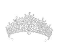 VICASKY diadema di strass diadema per le donne decorazione della testa del Tiara di matrimonio decorazione del della copricapo da festa Lega di zinco Argento