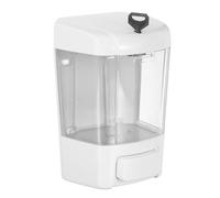 VICASKY Dispenser di Sapone da Parete Manuale Bianco 800 Ml in Plastica Pompa per Bagno Cucina Hotel Ristorante Contenitore per Sapone Liquido Shampoo e Balsamo Montaggio a Muro