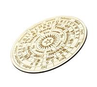 VICASKY Divinazione Piastra Decorativa per, Accessorio Alfabeto, Lavagna pendolare, Decorazione per la casa, Strumento per l'astrologia, Supporto per la divinazione, in Legno