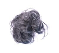 VICASKY Elastic Wave Curly Hair Extension Bun Scrunchie For Women Durable Synthetic Hairpiece in Dimgray Easy To Wear And Clean For Parties And Photos