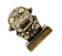 VICASKY Elegante sigillo Wukong in ottone per timbri a mano Statue Animali Vintage Perfetto Per Ufficio E Collezionisti