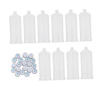 VICASKY Epoxy applicator 10 Pezzi Cartuccia Adesiva Bicomponente 50ml 1:1 in Plastica Bianca per outdoor repair projects e construction adhesive tube work