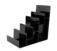 VICASKY Espositore Cosmetici Portaoggetti a 5 Livelli Nero, Organizer Trucco Da Scrivania Multifunzione Scomparti, Scaffale Portaoggetti a Scala Per Rossetti e Accessori Make up