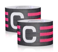 VICASKY Fasce da Braccio per Capitano da Calcio, Fascia da Braccio per Giovani, Braccialetti da Allenamento Capitan Football Anti-Caduta, Confezione da 2 Elastici Regolabili
