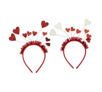 VICASKY Fasce per capelli a forma di cuore per San rosso e copricapo per feste e celebrazioni come accessorio per capelli per decorazione per matrimoni