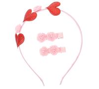 VICASKY Fasce per Capelli in Resina Rosso Cuore per Festa degli Innamorati Accessori Leggeri e Resistenti per Feste e Cerimonie Decorazione Elegante per Ragazze