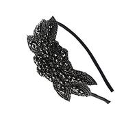 VICASKY Fascia Degli Anni '20 Nuziale Accessori Per Da Sposa Futura Sposa Reale Accessori Per La Sposa Matrimoni Diademi Fascia Da Sposa Cerchio Per a Fiore Nero