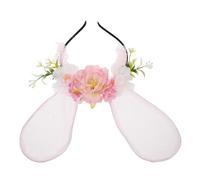 VICASKY Fascia per capelli a forma di coniglio, per cosplay, a tema, coniglio, coniglietto pasquale, copricapo, comoda fascia per capelli, orecchie da coniglio, in plastica, rosa