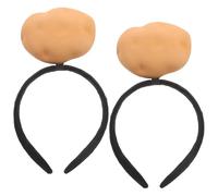 VICASKY Fascia per Chioma 3d a Forma di Patata 2 Pezzi, Accessori Originali e Ragazze, Copricapo Cosplay Divertente per Feste e Travestimenti